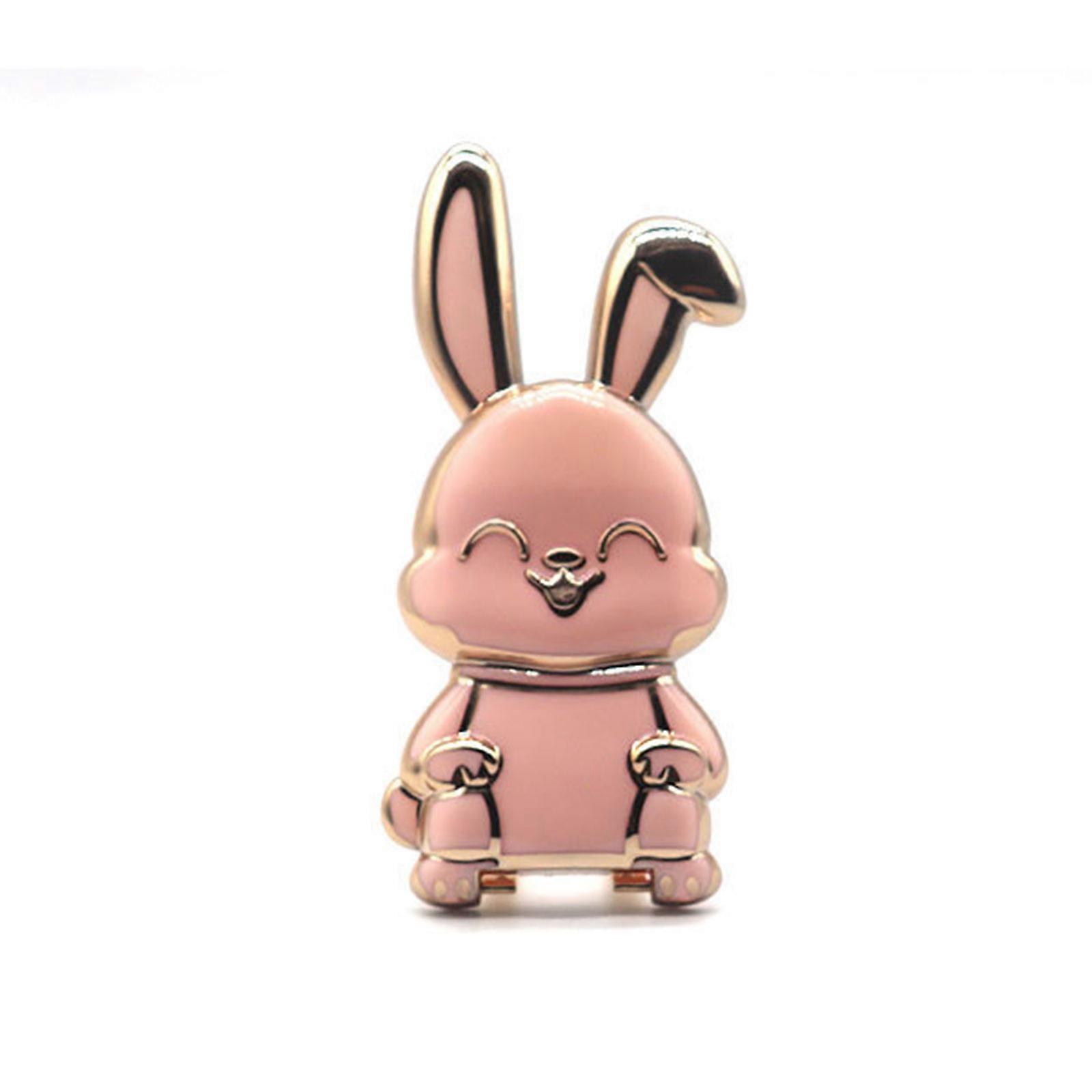 3D Folding Mobile Phone Holder Phone Stand Rabbit Ring Bracket Pull Rod Supports