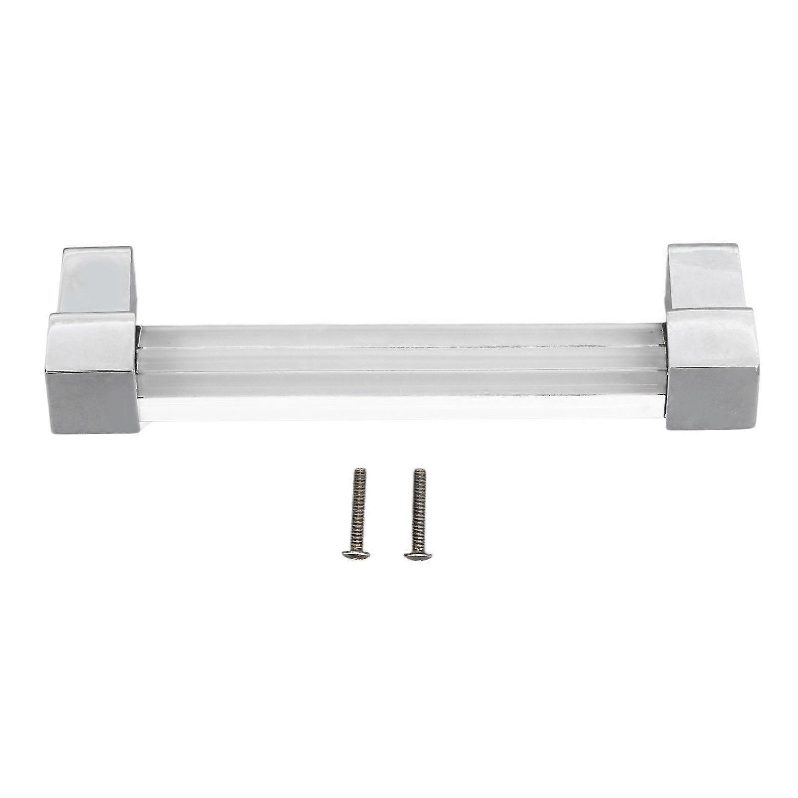 درج أكريليك يسحب درج خزانة كريستال ذو ثقب واحد لخزائن المطبخ خزانة خزانة ثقب تباعد 128 فضي