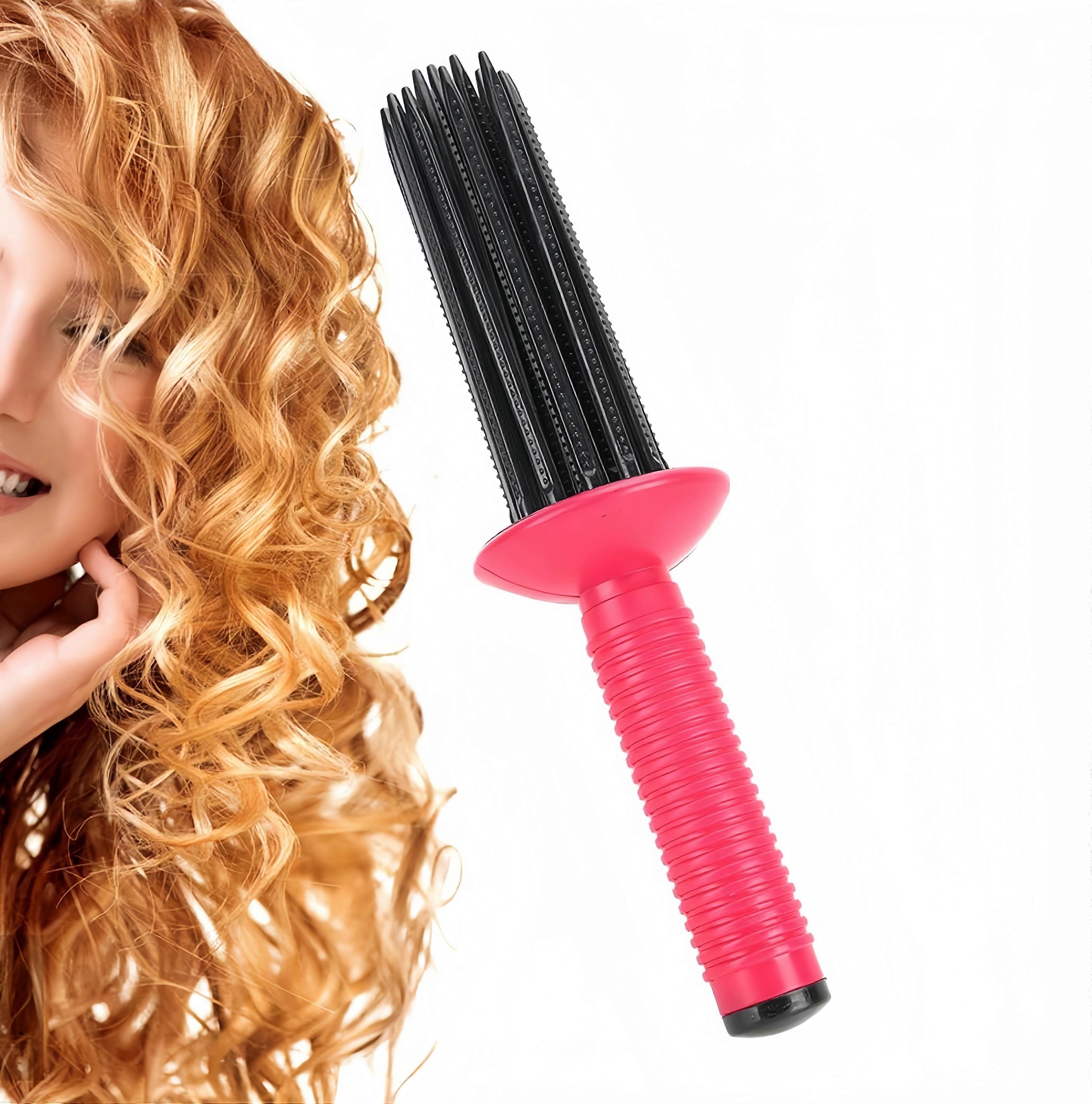 髪ふわふわカーリングロールコーム、17コーム歯ヘアカーラーふわふわカーリングロールコーム、100%新しい