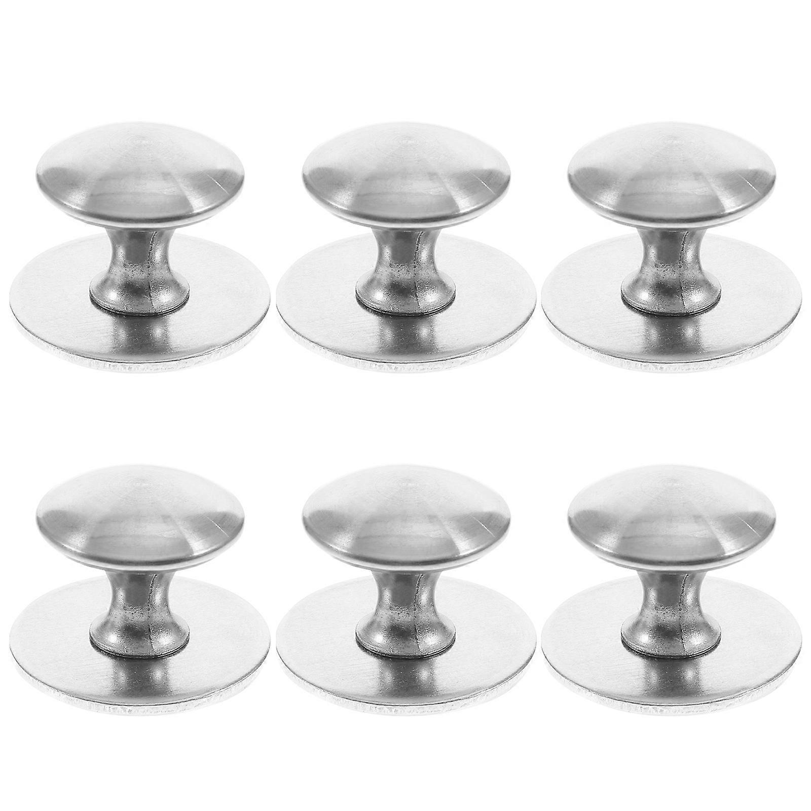 6pcs Round Knob Cupboard Wardrobe Door Knobs Aluminum Alloy Drawer Pull Handles