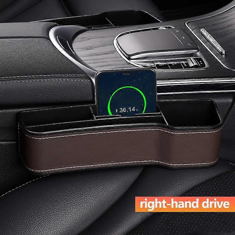 car interior decoration Car Seat Gap Organizer Leather Car Seat Crevice Storage Box For Mercedes-Benz CLA CLS GLA GLS GLB GLC GLS GLE GT EQA EQB EQC a