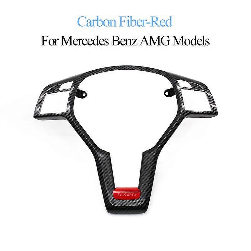 Car Steering Wheel Trim Cover Panel Outer Frame For Mercedes Benz AMG A B C E GLK Class W176 W246 W204 C204 X204 W212 W218 W177 Vehicle Steering Wheel