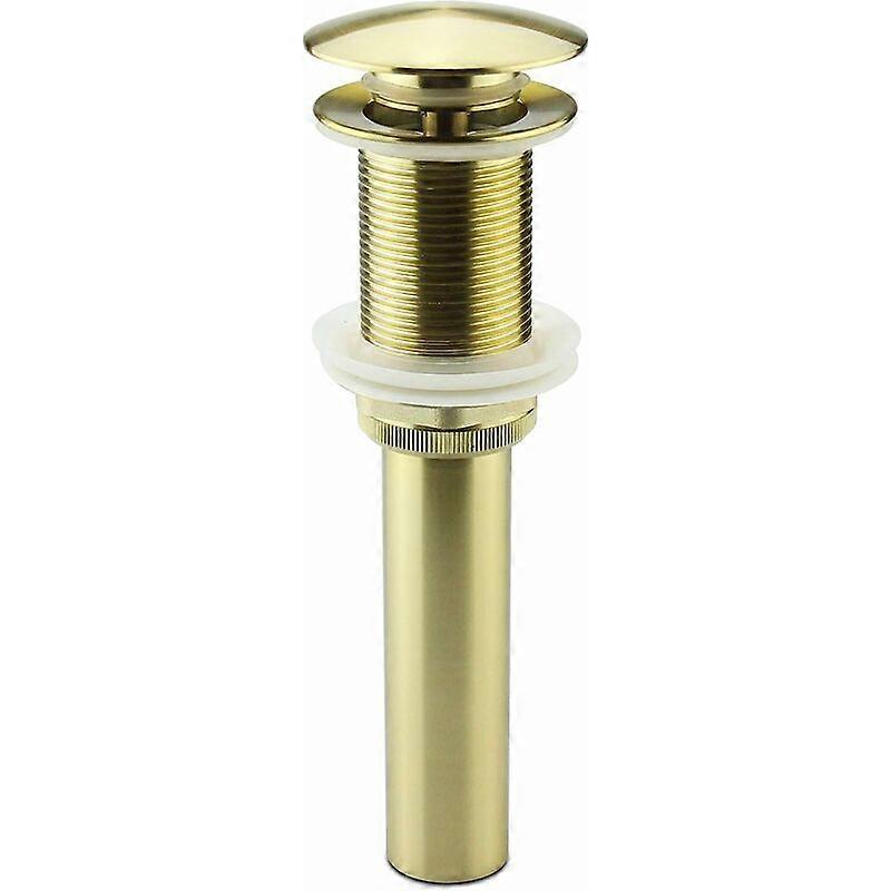 Gold Basin Faucet Sink Drain Plug Without Overflow, Pull Down Lavatory Sink