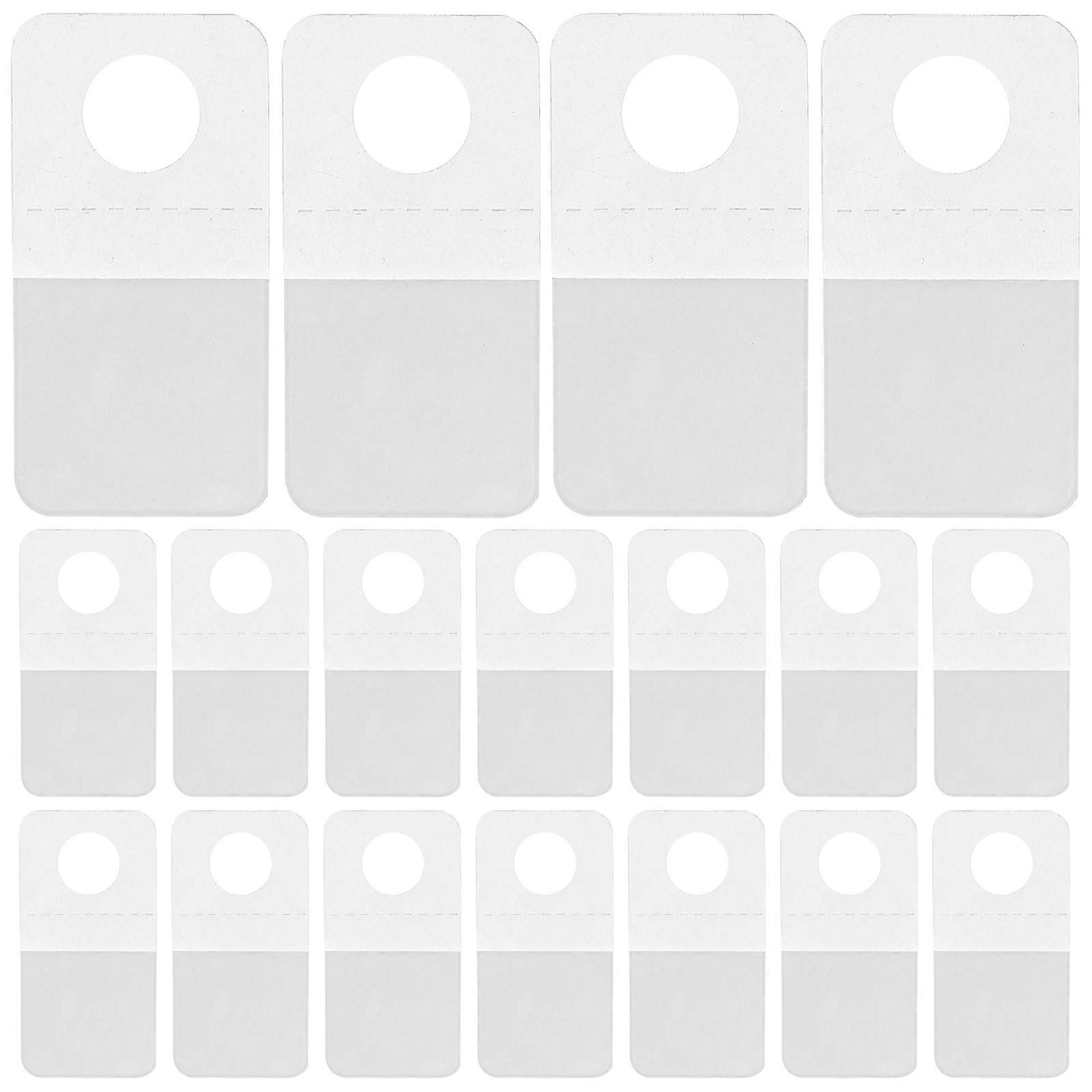 200pcs Hanging Sticker Hooks Self Adhesive Hooks Clear Display Hanging Tabs