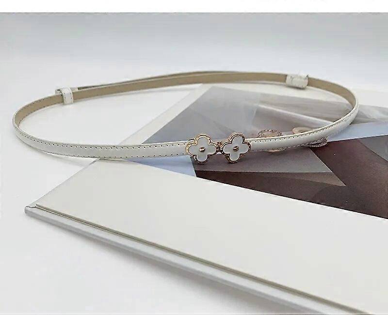 Bæltekjole Enkel alsidig mode Kvinder læderbælte Tynd tynd justerbar mat linning bælte kjole tilbehør