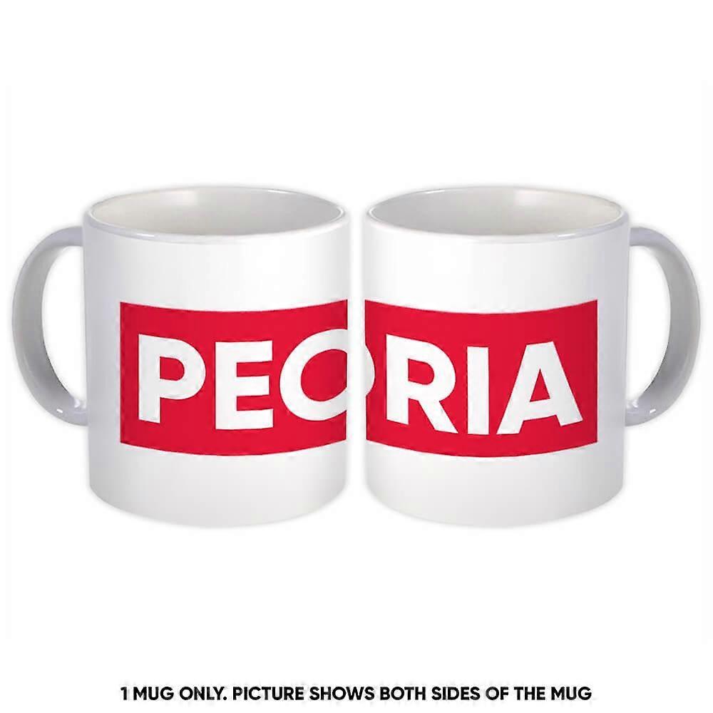 Gift Mug: Peoria Illinois Red