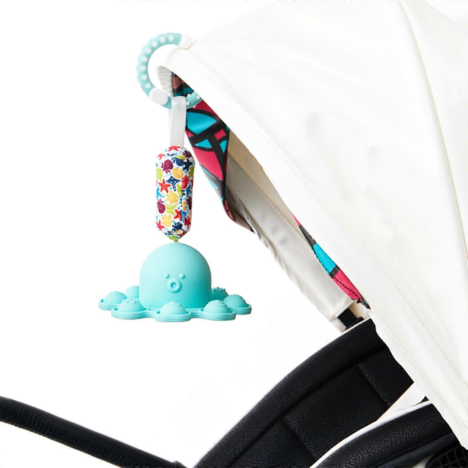Baby Soft Hanging Rattle Crinkle Squeaky Toy Animal Ring Plush Stroller Infant