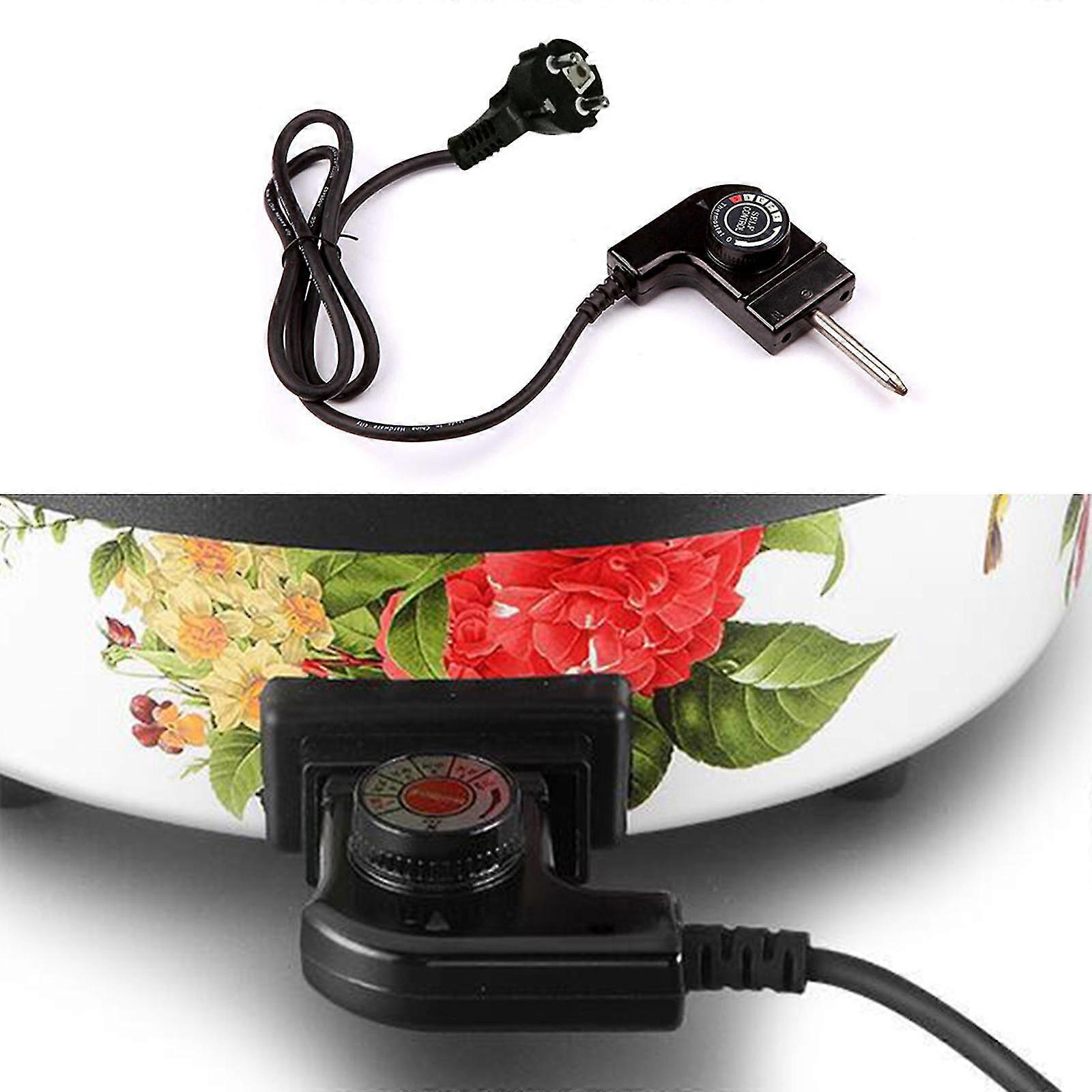 Us/uk/eu/cn Plug Electric Baking Pan Thermostat Control Cord Easy To Use