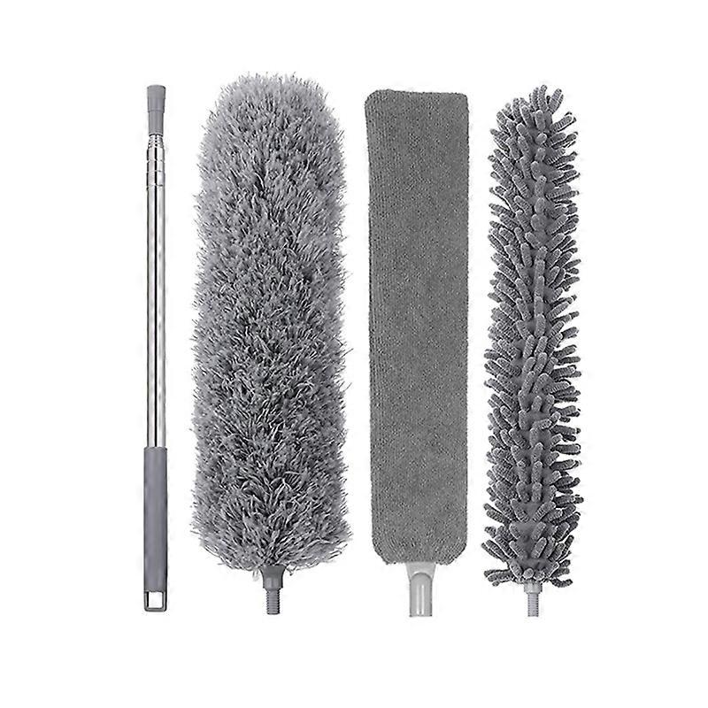Extendable Feather Duster Kit, Duster Cleaning with Extension Pole Microfiber Crevice Duster Hand Duster for Cleaning