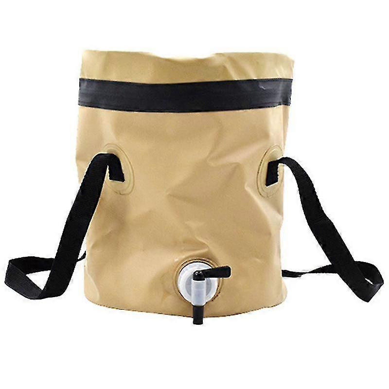 Outdoor Folding Bucket 10l Large Capacity Water Container With Faucet Portable Multi-functional Bucket For Camping Picnic Fishin