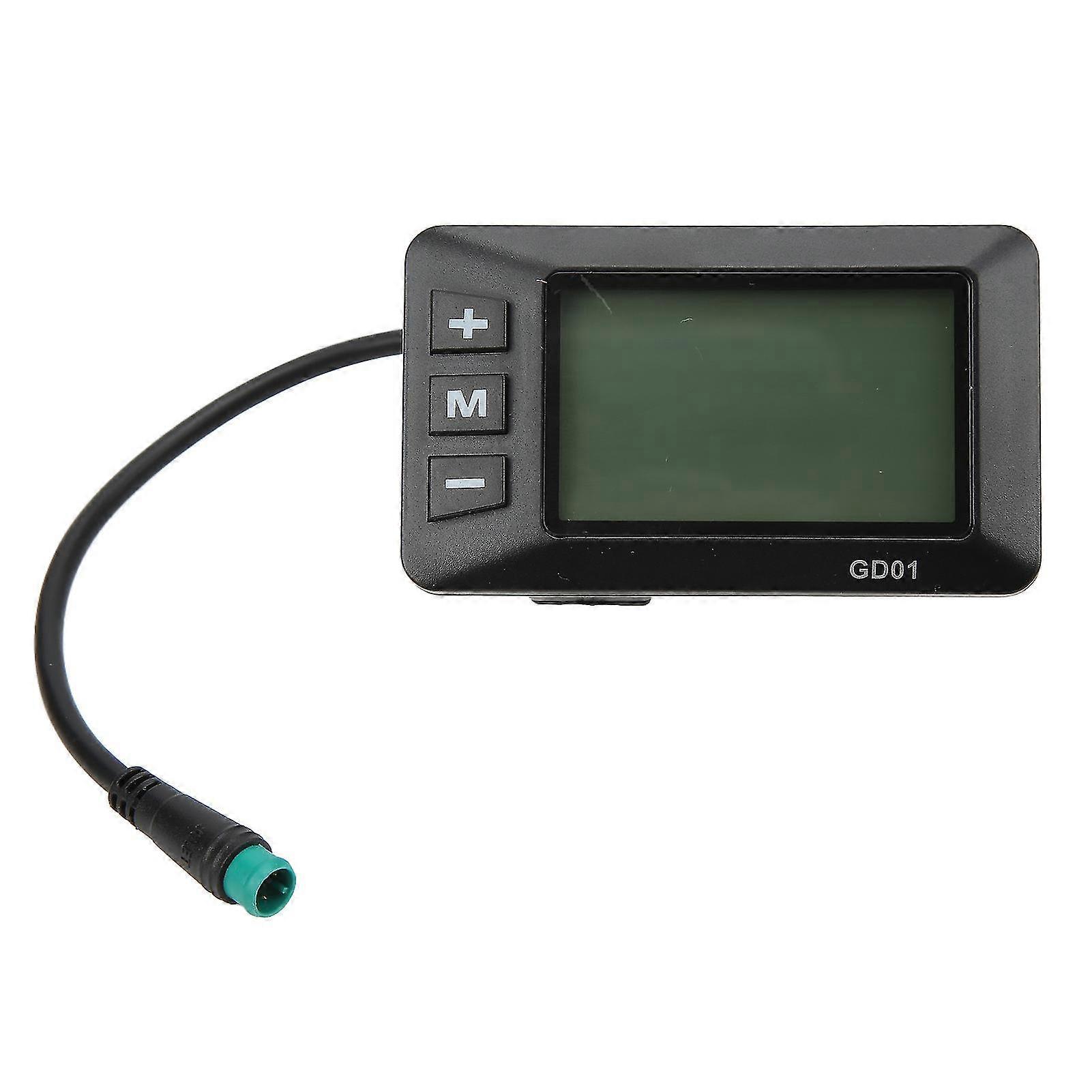 36V 48V LCD شاشة دراجة كهربائية GD01 ، قابس مقاوم للماء 5 دبوس ، مقود 22.2 مم