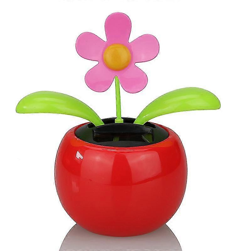 Funny Solar Powered Dancing Flower Car Accessories Auto Decor