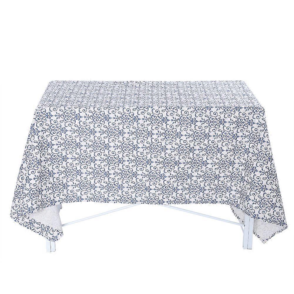 Blue and White Porcelain Pattern Table Cloth Cover Rectangle Tablecloth Home Decor 140*100cm