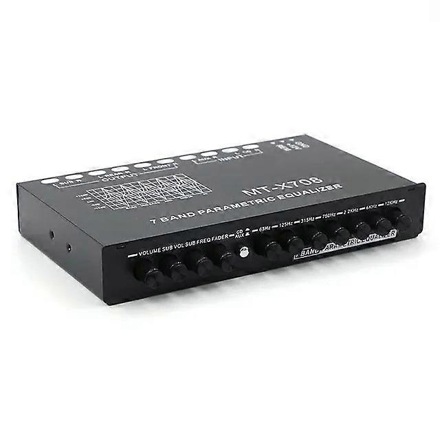 5/7 Band Car Audio Equalizer Eq Frequency Adjustable Rca Input For Portable Devices+subwoofer Output