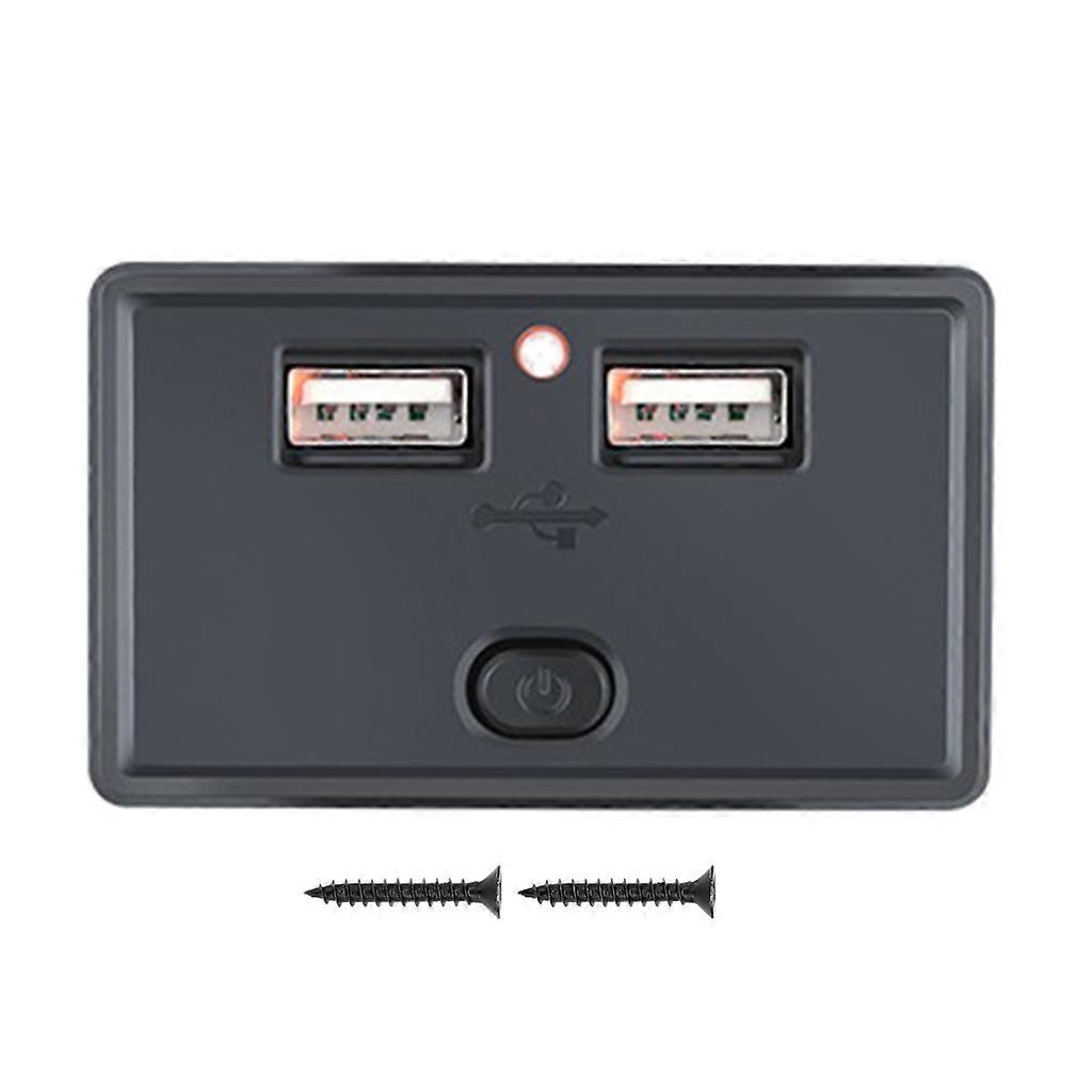 4.8A Double USB Chargers Socket Power Adapter for Motorcycle Boat Marine Camper