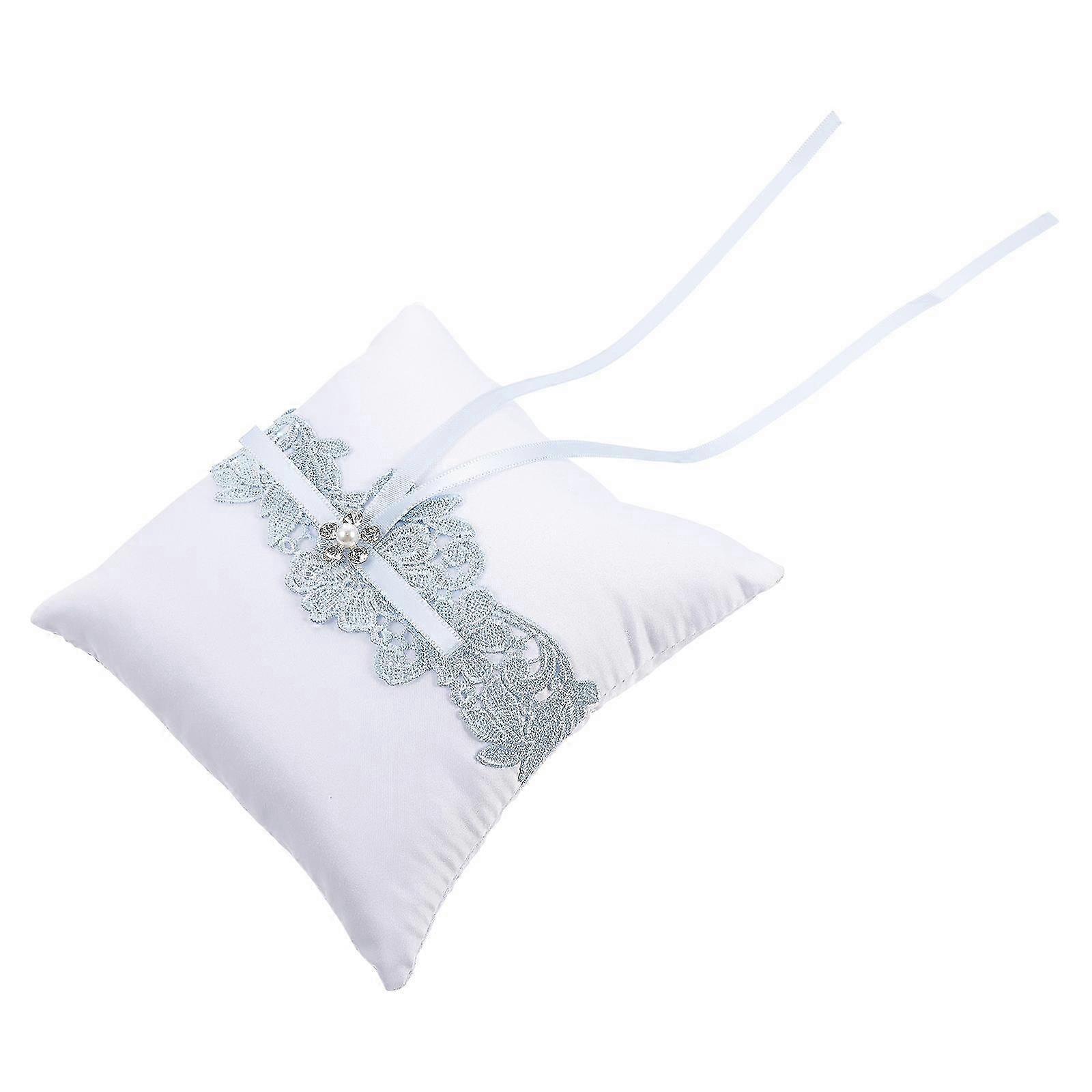 1 Pc Wedding Ring Pillow Bowknot Ring Cushion Lace Ring Holder Wedding Supply