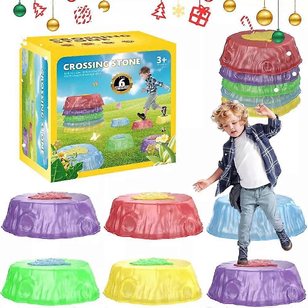 אבני דריכה זוהרות צעצועי ספורט לילדים אבני איזון אינטגרציה חושית פעוט איזון מישוש אימון פעילות משחק חברתי