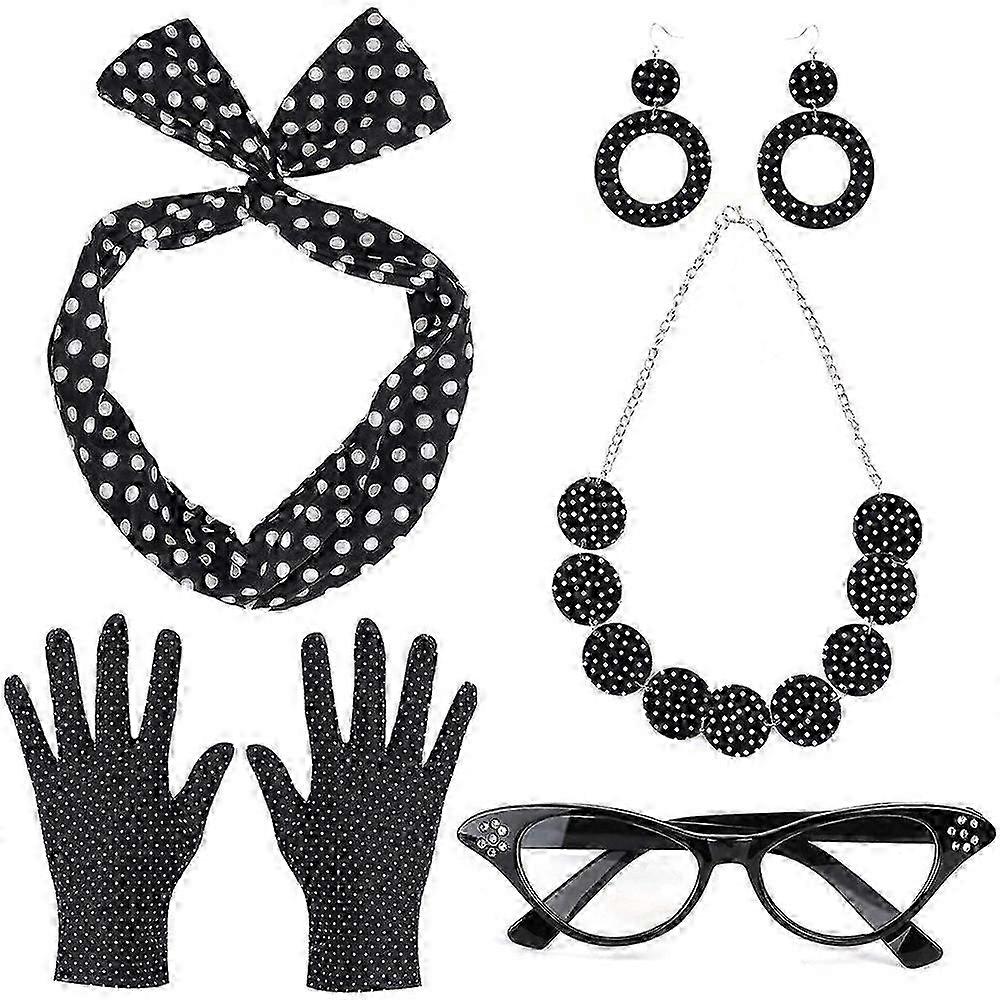 White Glasses 50s Style Costume Accessory