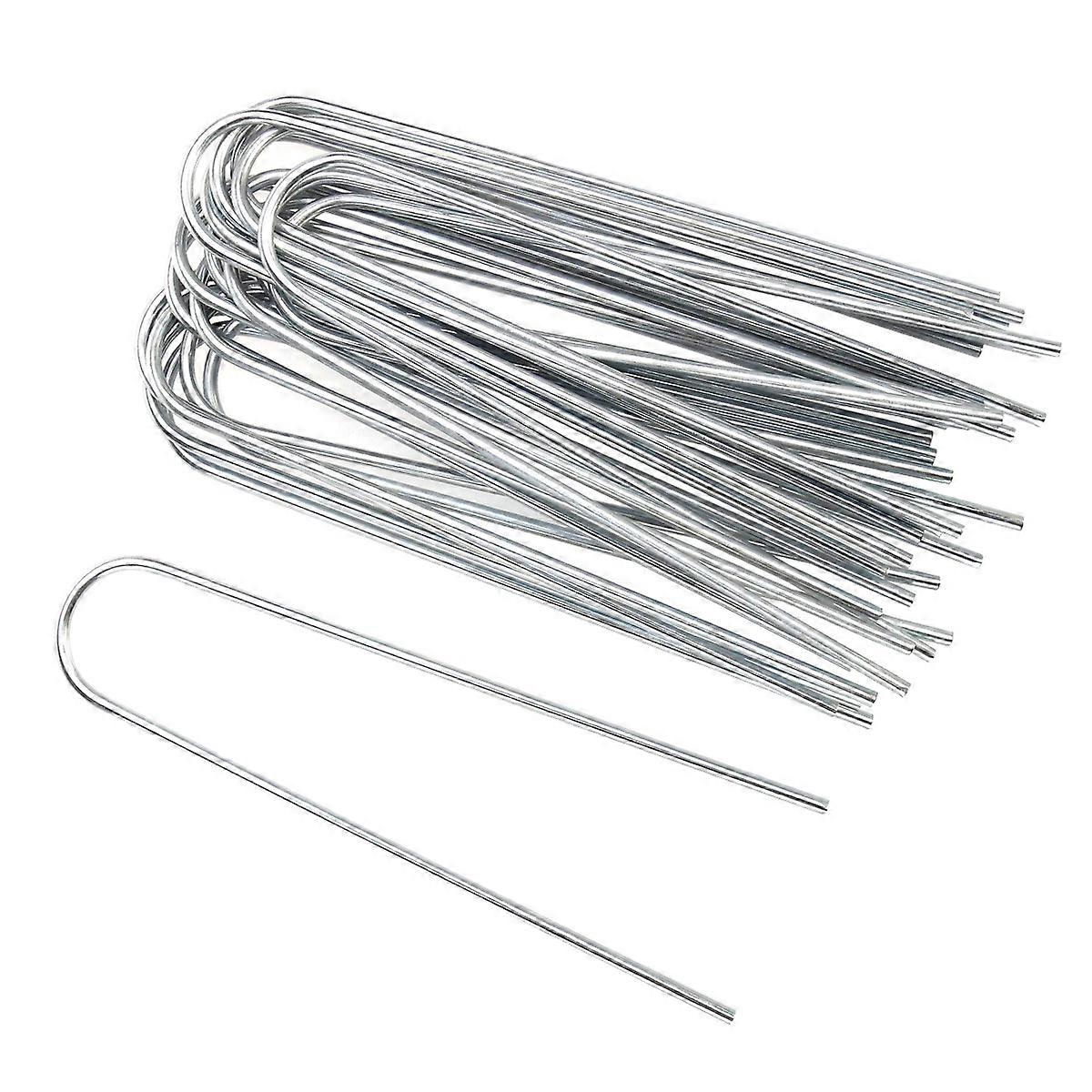 50 قطعة 6 بوصة 11 مقياس مضاد للصدأ مقاول الصف الثقيلة المجلفن المهنية معدن احمق / المناظر الطبيعية / الحديقة / العشب / الحواف / التيلة والنسيج