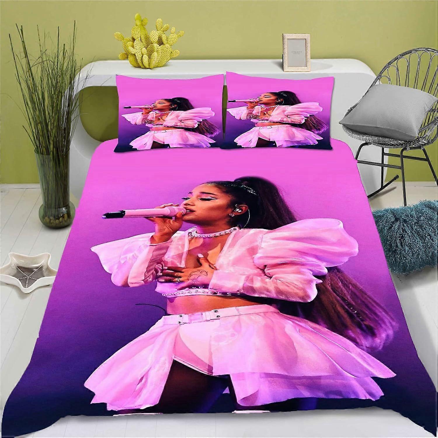 Ariana Grande Snger Ariana Grande Cloud Bedding Set, Digital Print D, dynetrekk og putevar, M