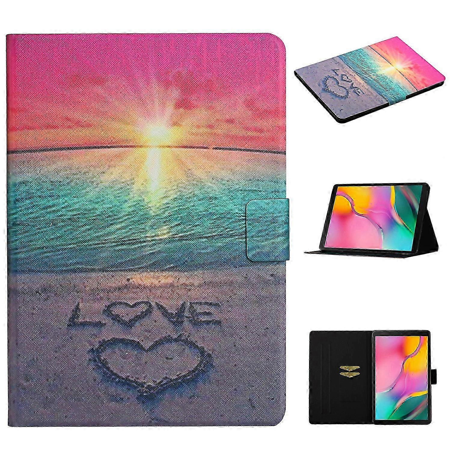 Pattern Printing Card Slots Stand Flip Leather Protective Case for Samsung Galaxy Tab A 10.1 (2019) SM-T510/T515