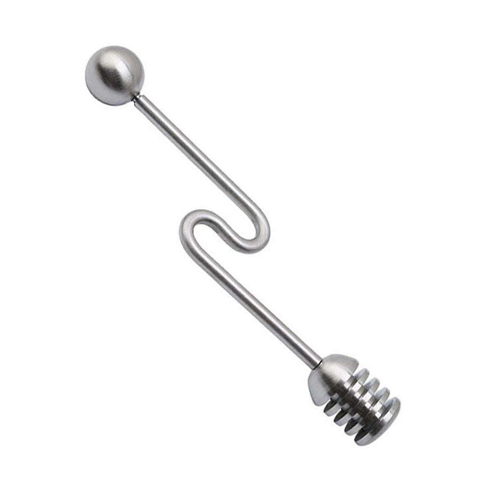 Honey Stirrer Multifunctional Curve Handle Stainless Steel Anti Rust Honey Dipper Sticks For Home