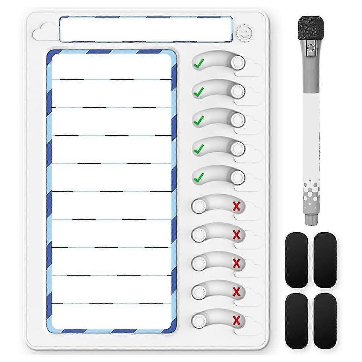 Erasable Chore Chart suitable for Kids suitable for Kids to Do List Routine Task Planning Board with Magnetic Sticker