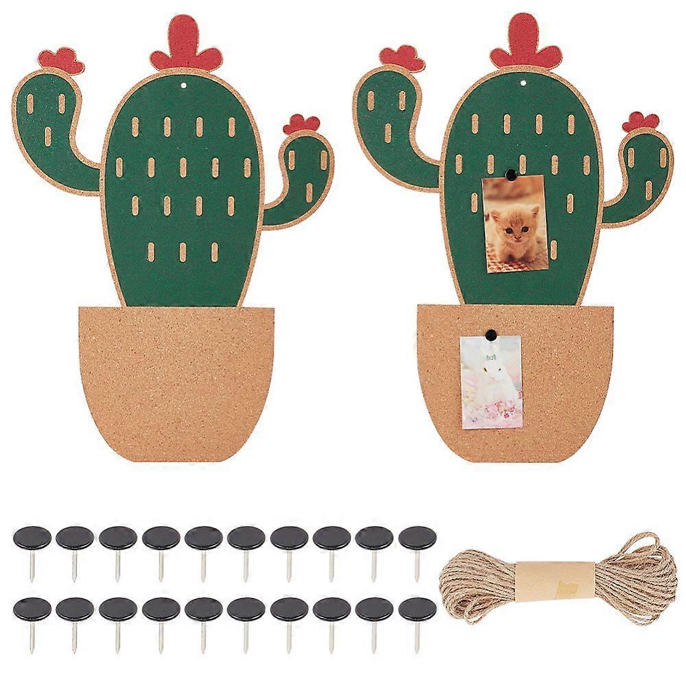 2Pcs Cork Sheets Plain with 1 Bundle Jute Cord Jute String Cactus 420x300x6mm