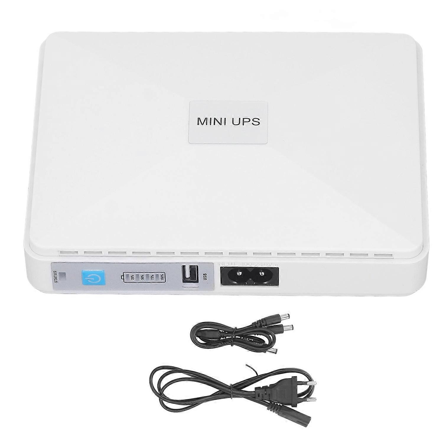 Mini UPS Battery Backup 8800mAh Uninterruptible Power Supply for Router Modem Security Camera 100‑24