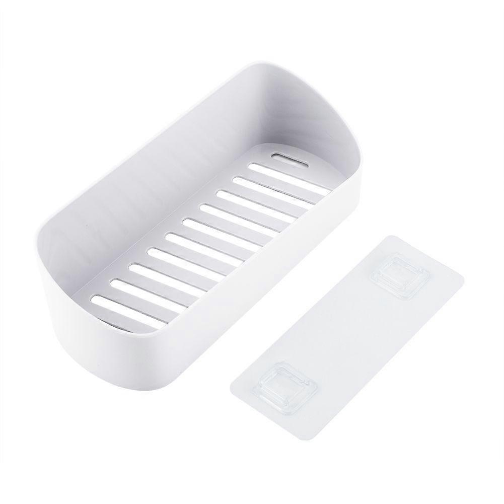 Wall Storage Box Easy Installation Kitchen Bathroom Strong Stick Box Rack(White)