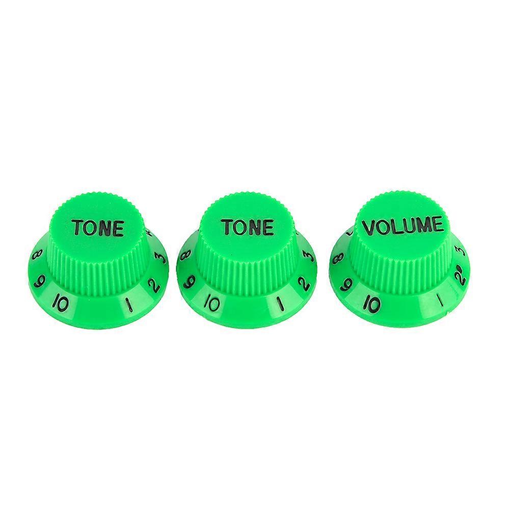 3 Pcs Guitars Volume Tone Control Knobs Button Accessory for St Sq Electric Guitar(Green)
