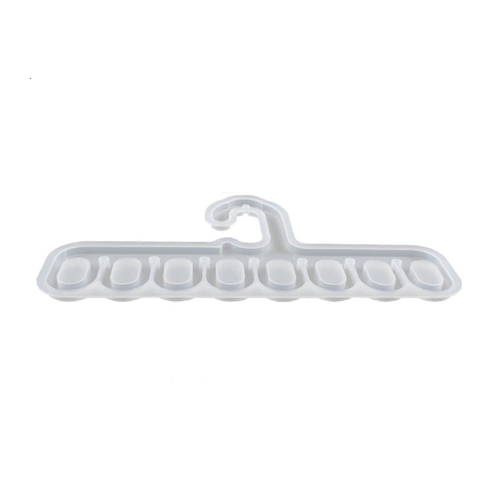 Silicone Hanger Mold 8/11 Rings Handmade Clothes Scarf Tie Belt Hanger Epoxy Resin Casting Mold Hanger Making Mould DIY Craft Lovers Gift
