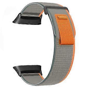 Para correa de reloj Vantage Trabilla de nailon Muñeca ajustable Naranja Gris
