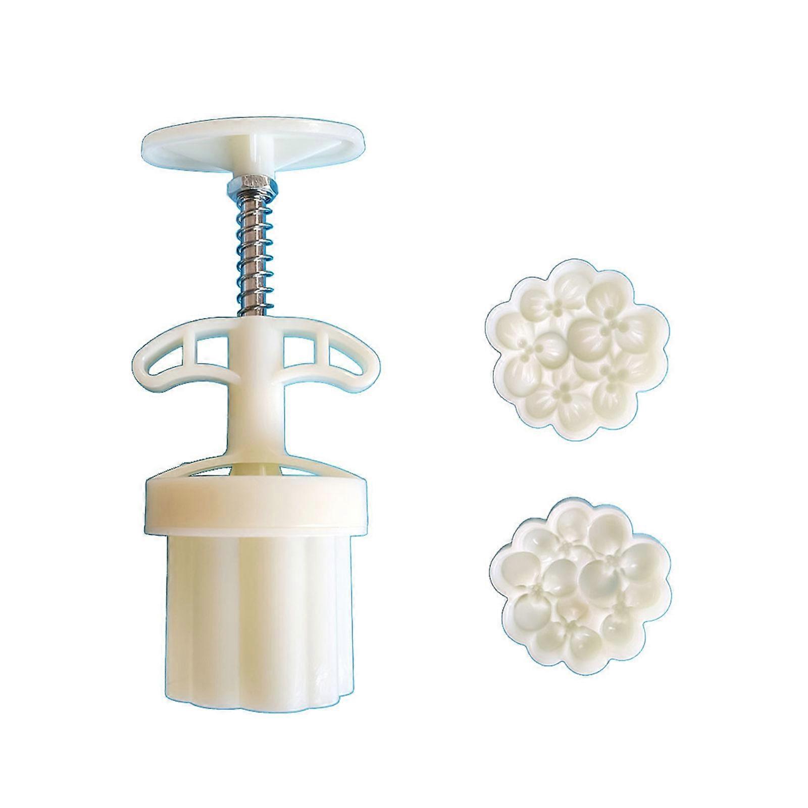 月餅スタンプ花の形をしたDIY月餅型ハンドプレス月餅カッターペストリー飾りツールプラスチック素材