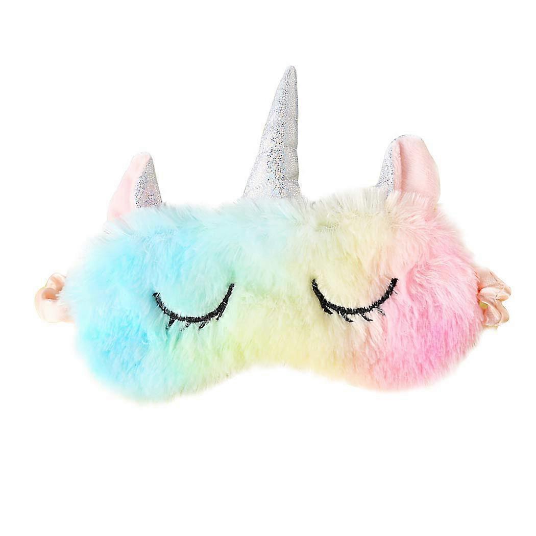 Multicolor Unicorn Eye Mask Sleep Blindfold for Women, Soft Fabric, Adjustable Strap, Perfect for Travel and Sleep