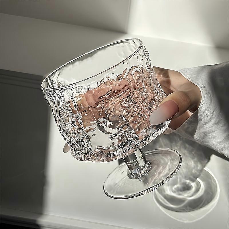 Bark Stemware - Elegant Home Glass Water Stemware Set, Clear Crystal, 12 Oz, Ideal for Entertaining