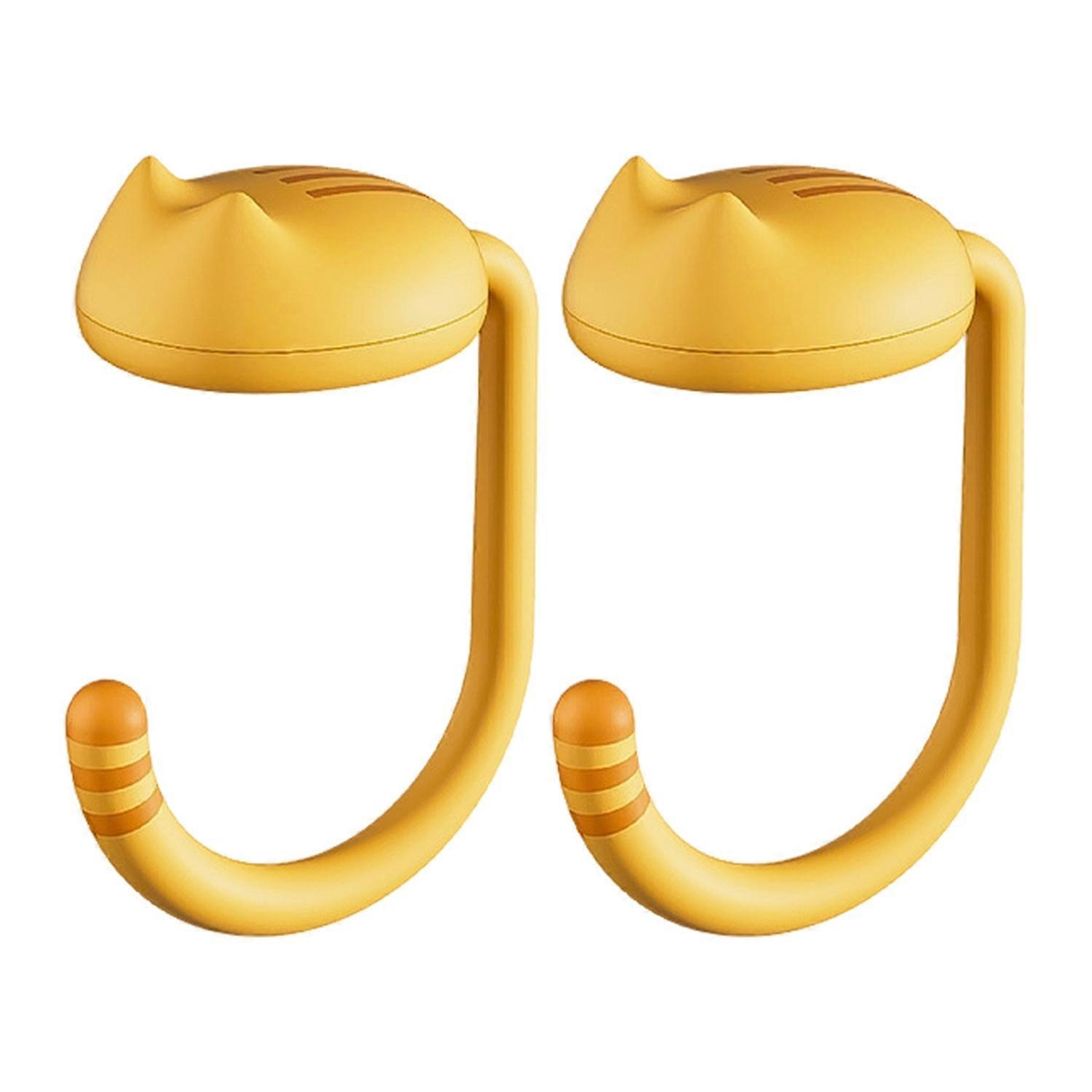 1/2Pcs Desk Hooks Handbag Hangers Funny Cat Design Strong Load-bearing Easy to Install Bag Holders