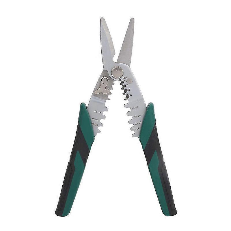 8in Wire Stripping Scissors Multifunctional Non Slip PVC Handle Electrician Shears for Assembly Maintenance FG05