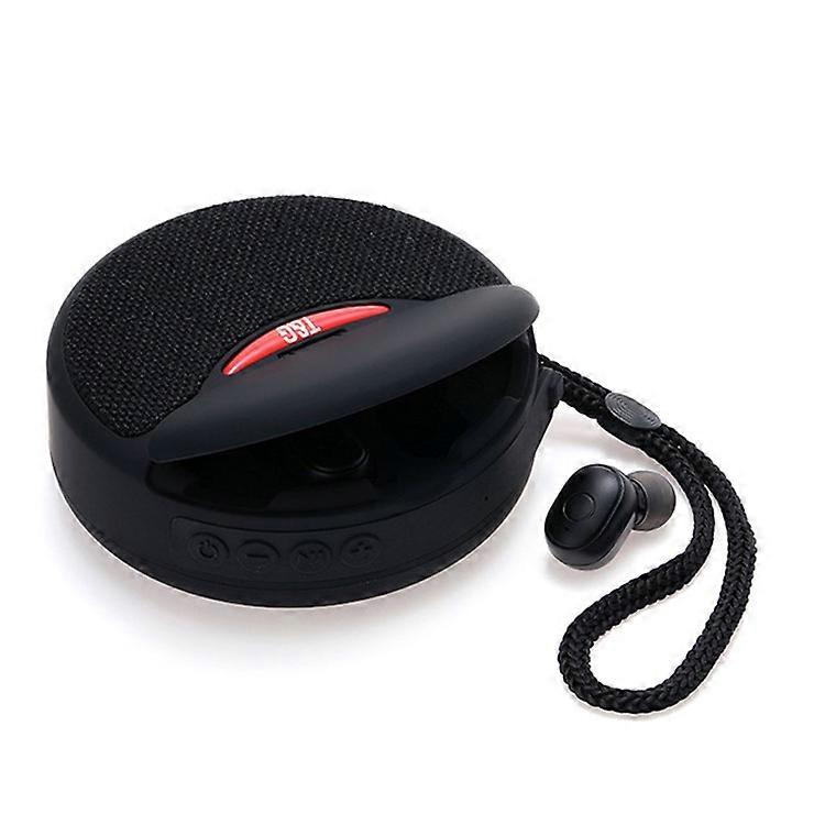 TG808 2-in-1 TWS Wireless Speaker Bluetooth Earphone Stereo Sound Subwoofer Supports Hands-free Call / TF Card Playback / FM