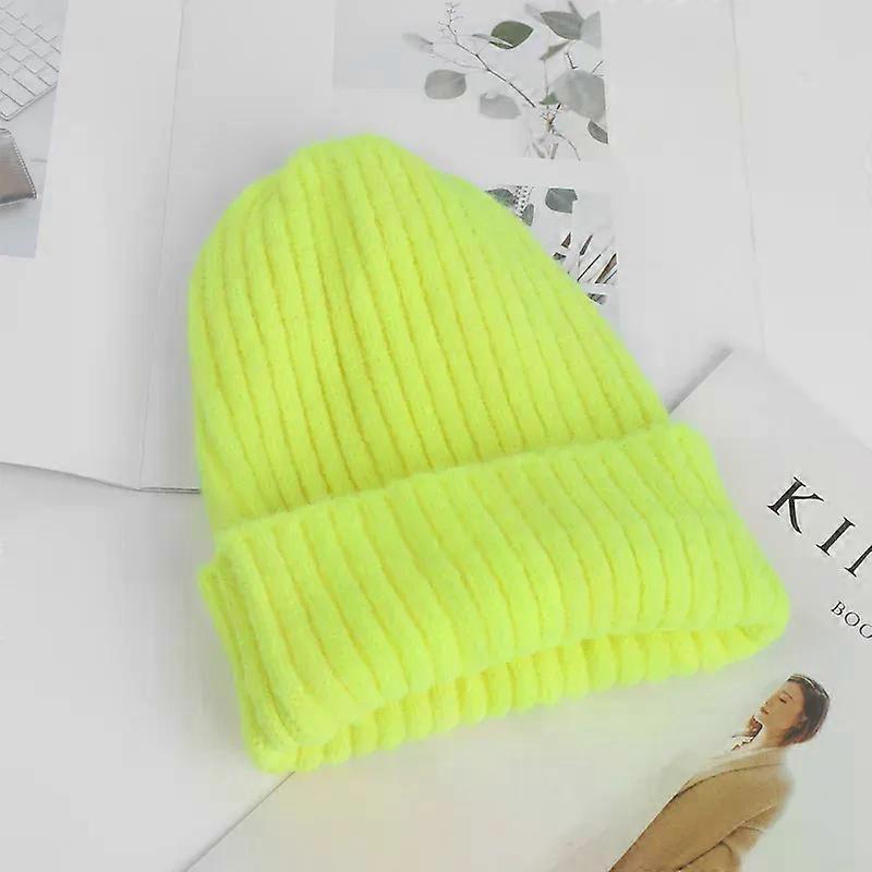Women Knitted Hats Beanie Soft Wool Winter Warm Cap For Girls Fashion Solid Color Skullies Beanies Ladies Casual Bonnets Cap