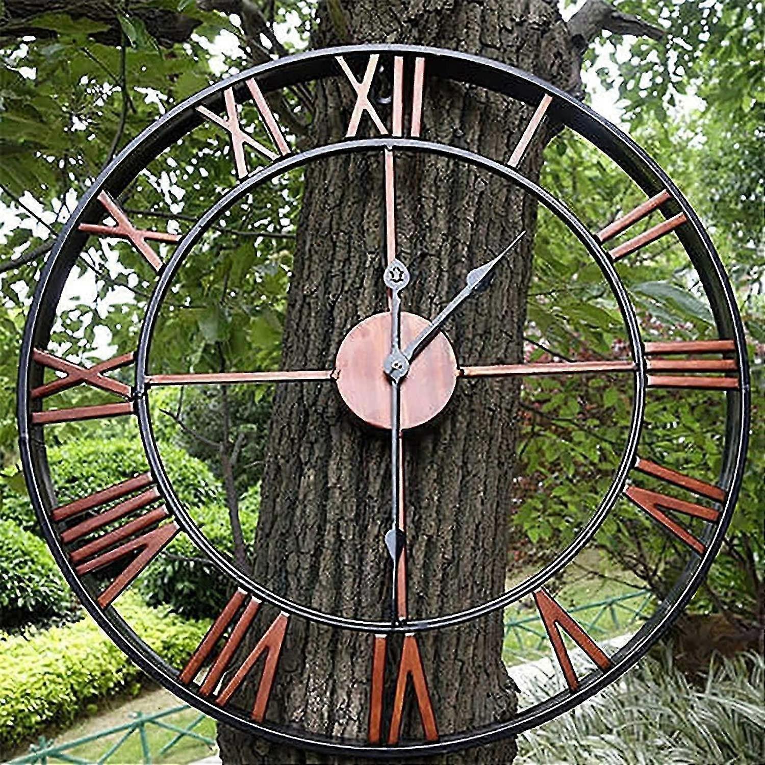Vintage Handcrafted Rustic Clock Silent