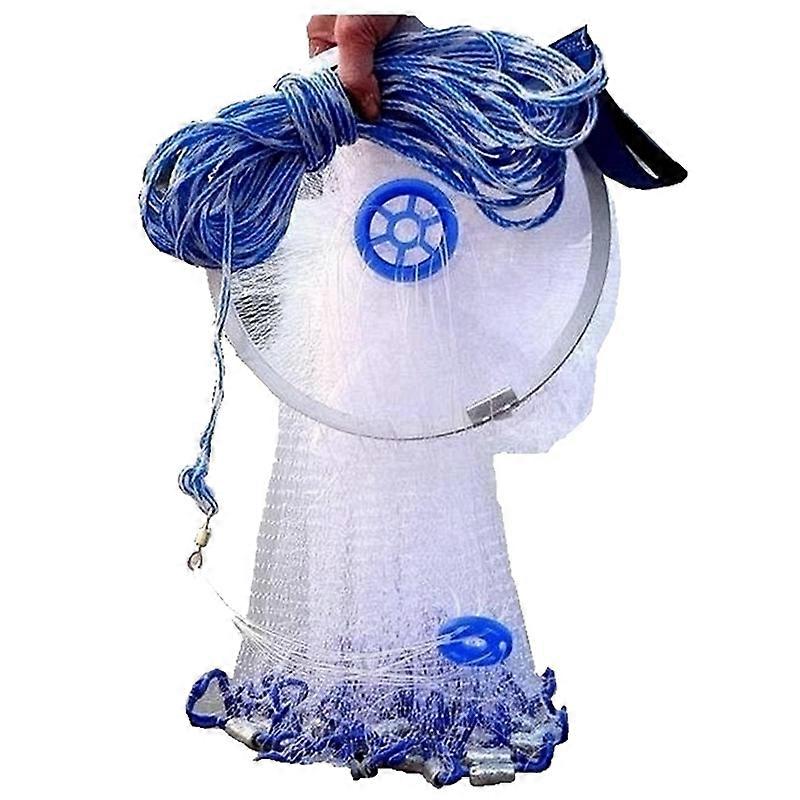 8Ft Full Spread Nylon Filament Fish Gill Net Easy Casting Fishing For Hand Casting