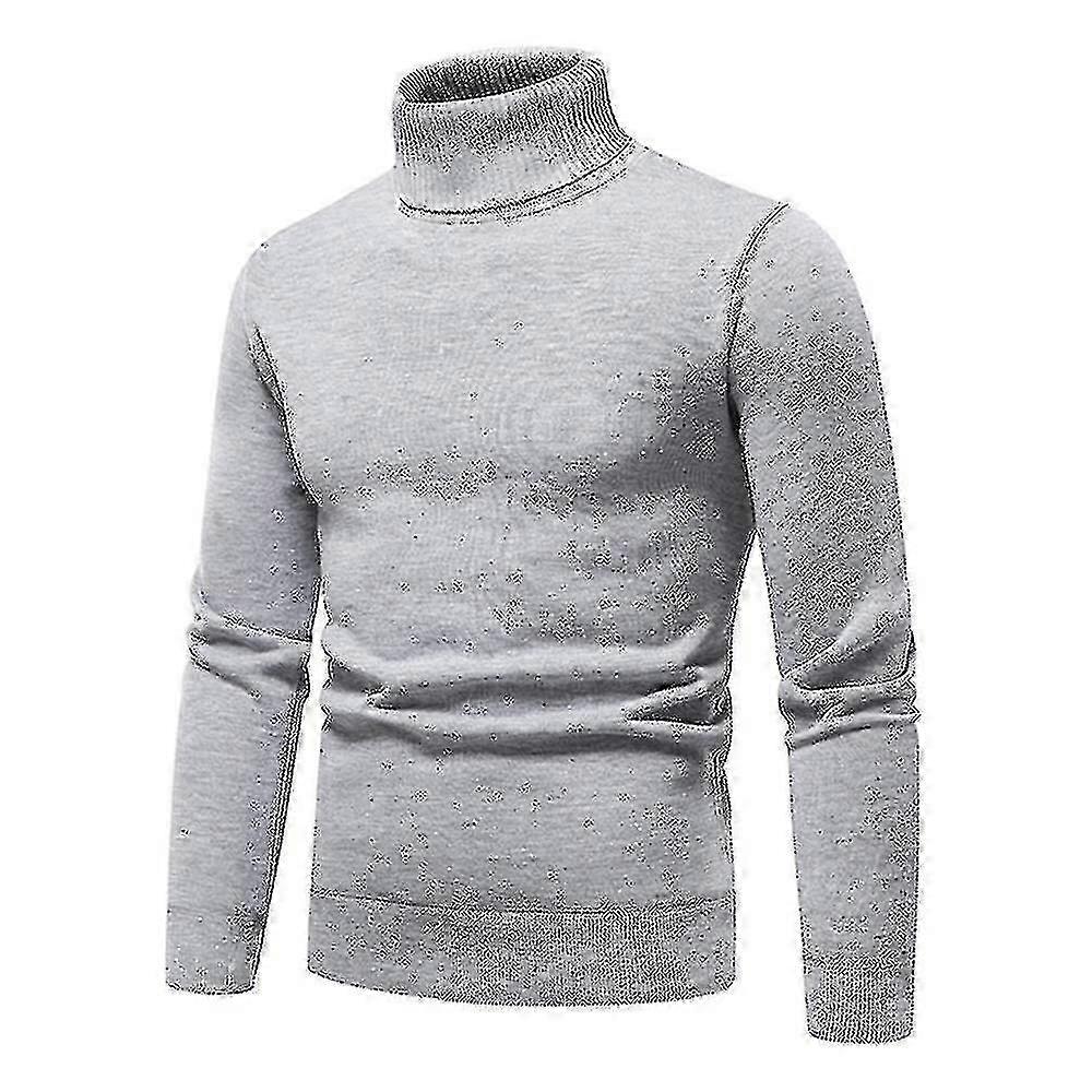 Winter Slim-Fit Dik Gebreide Rolkraag Pullover voor Mannen - Warm & Basic Top