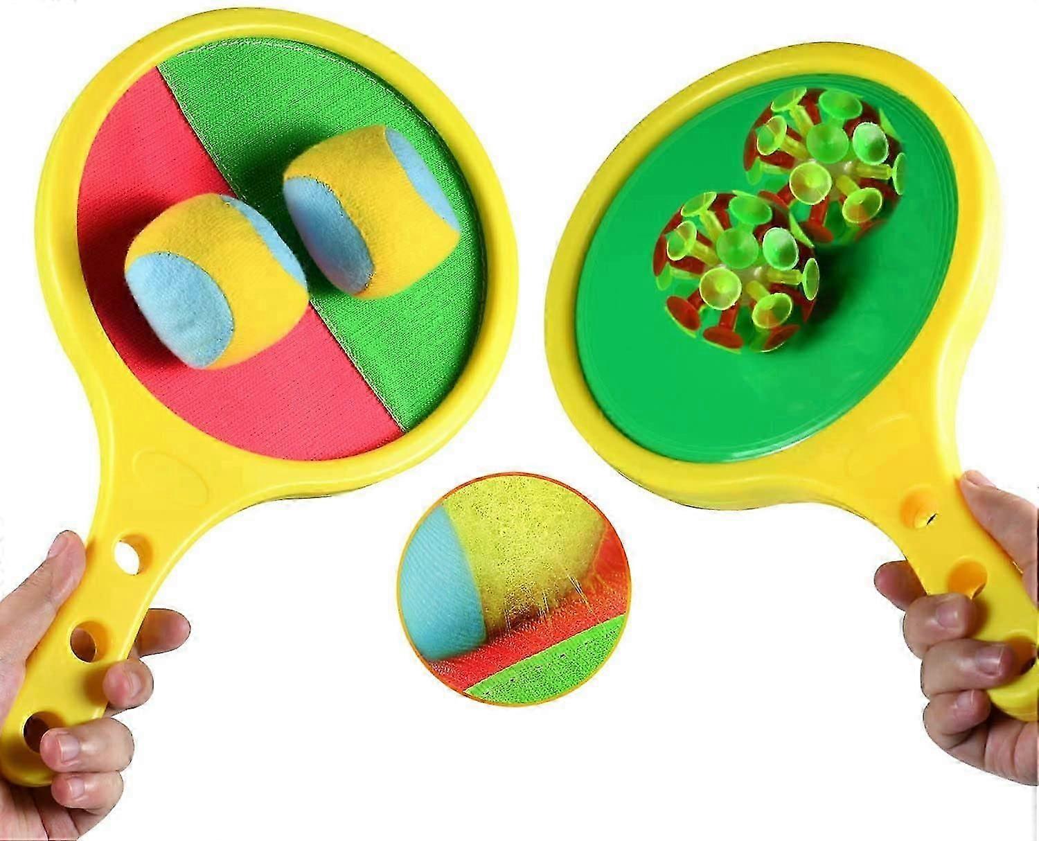 Catch Ball and Toss Game, Baseball Tennis Game, Sports Beach Racket, Toys for Boys 3-8 Years Old Scratch Racket
