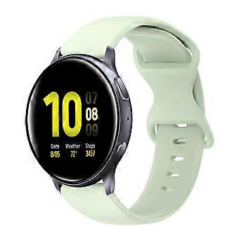 For Samsung Galaxy Watch Active 2 20mm Butterfly Buckle Solid Color Silicone Watch Band
