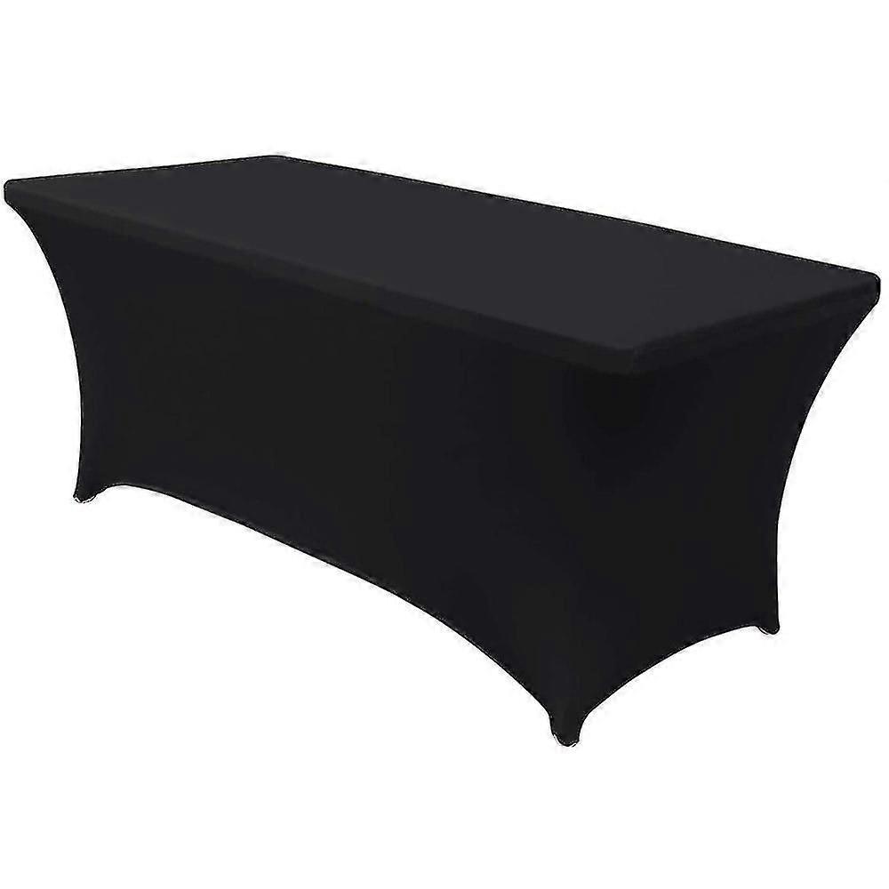 Compatible With 4 Ft Home Rectangular Table Fitted Stretch Table Cover Polyester Tablecover Table Toppers  hk