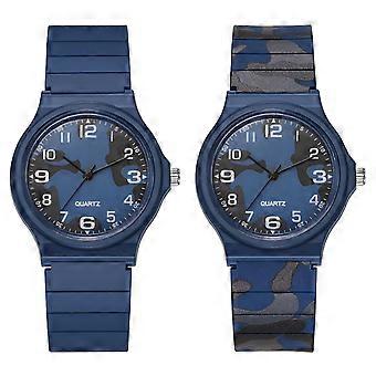 Reloj casual unisex Relojes de pulsera de cuarzo analógicos Correa de silicona simple 5Bar Relojes impermeables para mujeres y hombres