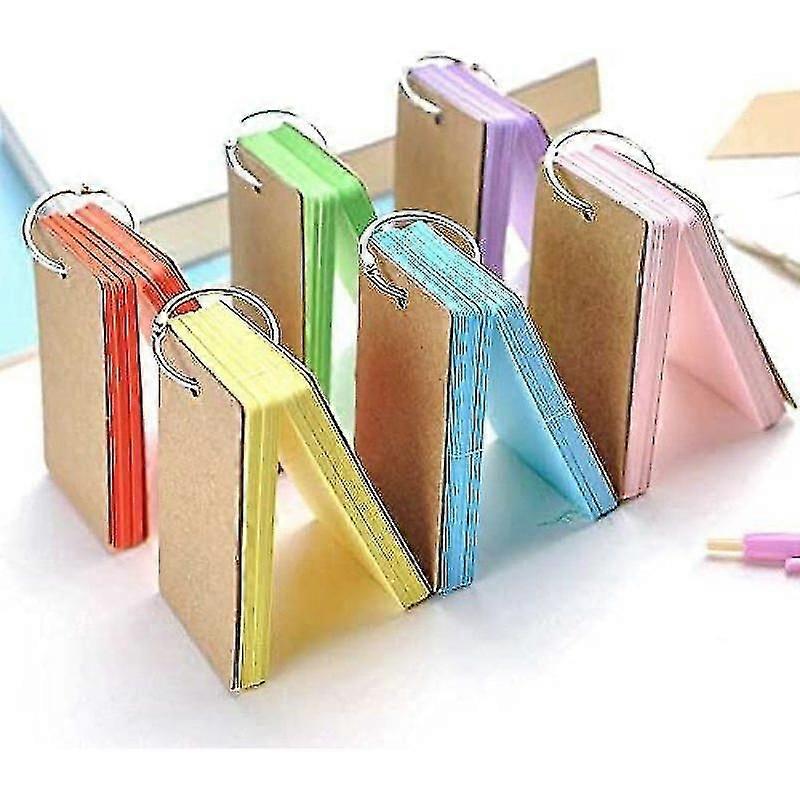 フラッシュカードポケット、インデックスカード6パック紙カード、diy Muticolor 9 * 5.5cm