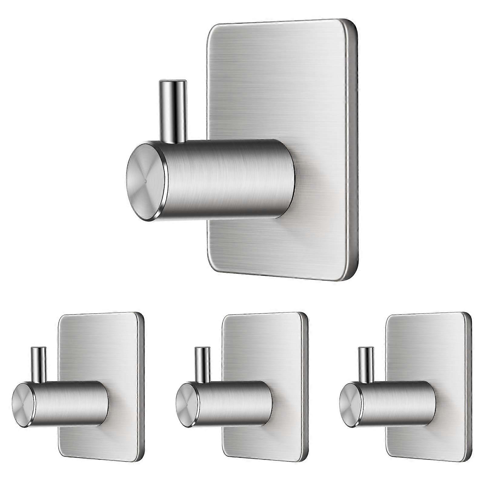 4 Packs Stainless Steel Hooks for Bathroom or Kitchen Storage