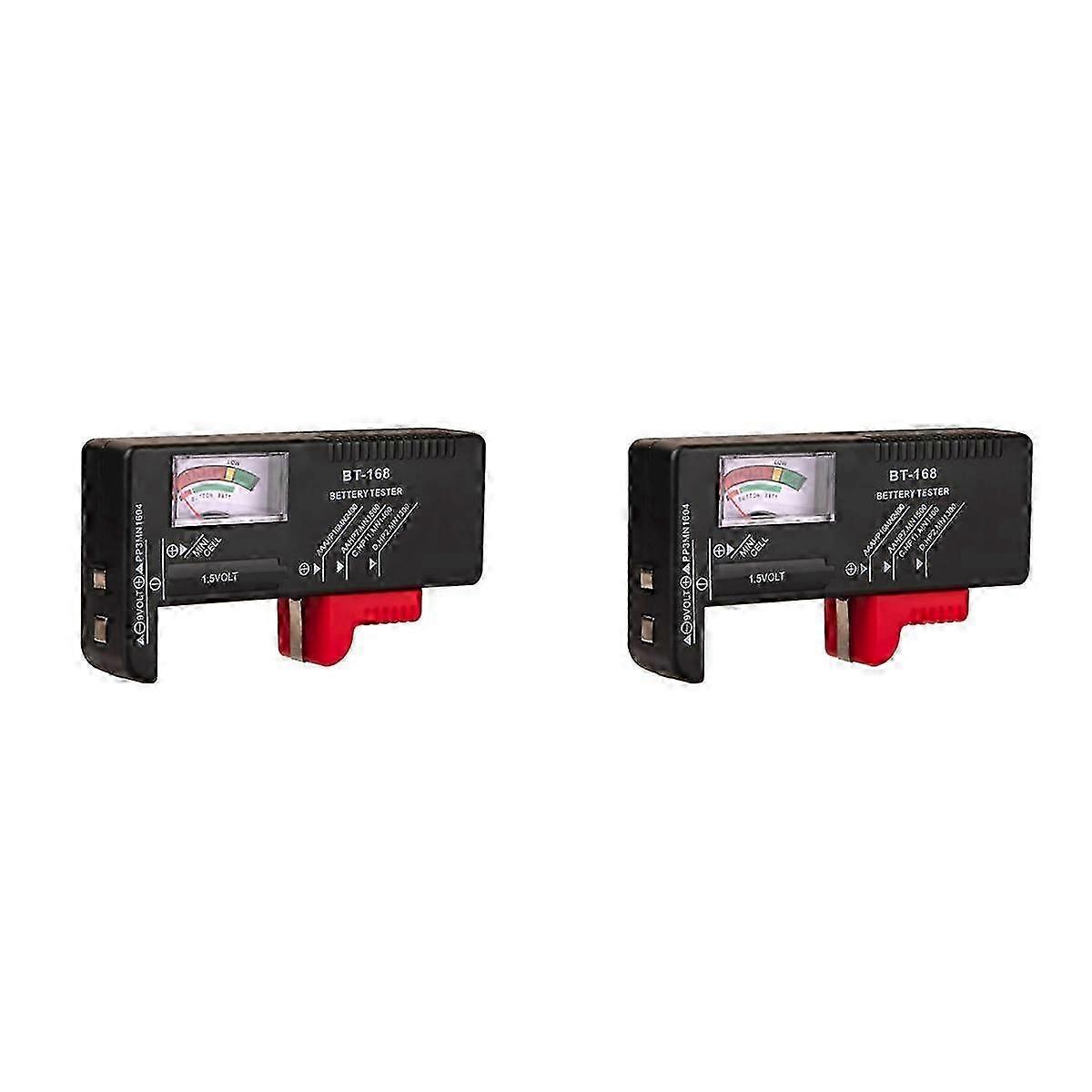 2X BT-168 AA/AAA/C/D/9V/1.5V Batteries Universal Button Cell Battery Colour Coded Meter Indicate Vo